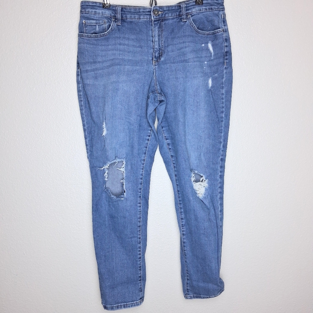 INC Denim Womens Mid Rise Straight Size 14/32